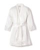 Petite Plume Women's Silk Lace Robe in White