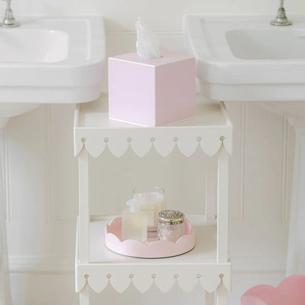 Addison Ross Light Pink Square Tissue Box