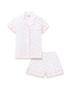 Petite Plume Women’s Pima Short Sleeve Short Set - Blushing Bows