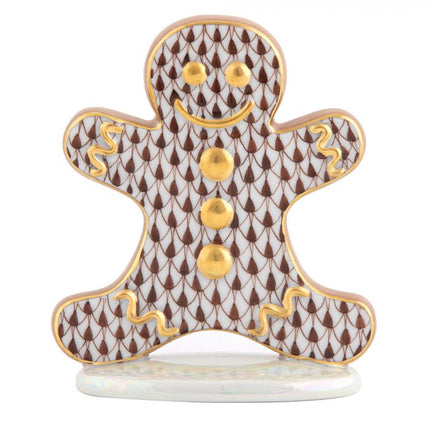 Herend Decorative Gingerbread Man - Chocolate