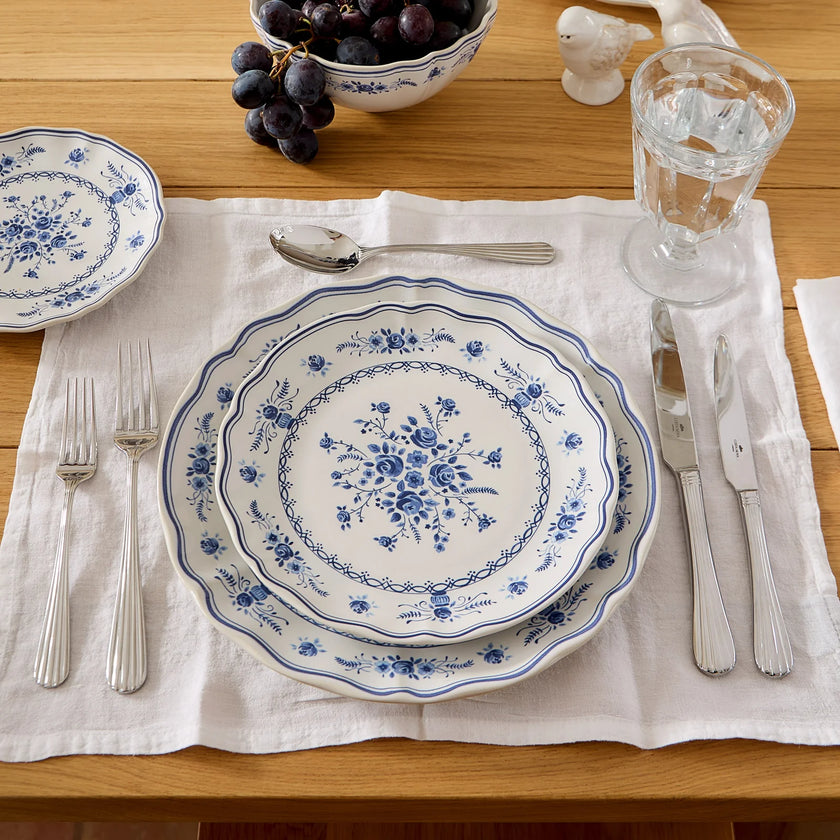 Costa Nova Vila Salad Plate - White/Blue