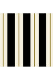 Hester & Cook Black & Gold Awning Stripe Cocktail Napkins
