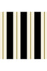 Hester & Cook Black & Gold Awning Stripe Cocktail Napkins