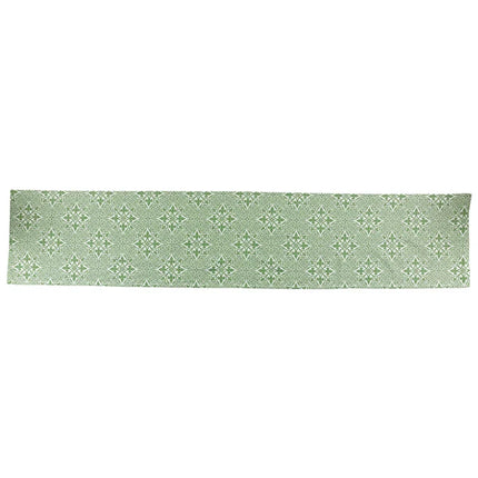 Vietri Damask Table Runner - Green