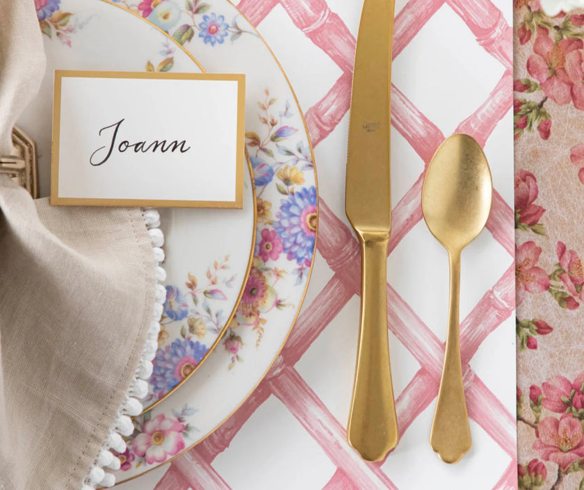 Hester & Cook Gold Frame Place Cards