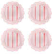 Juliska Coral Cabana Stripe Dessert/Salad Plate S/4 - Melamine