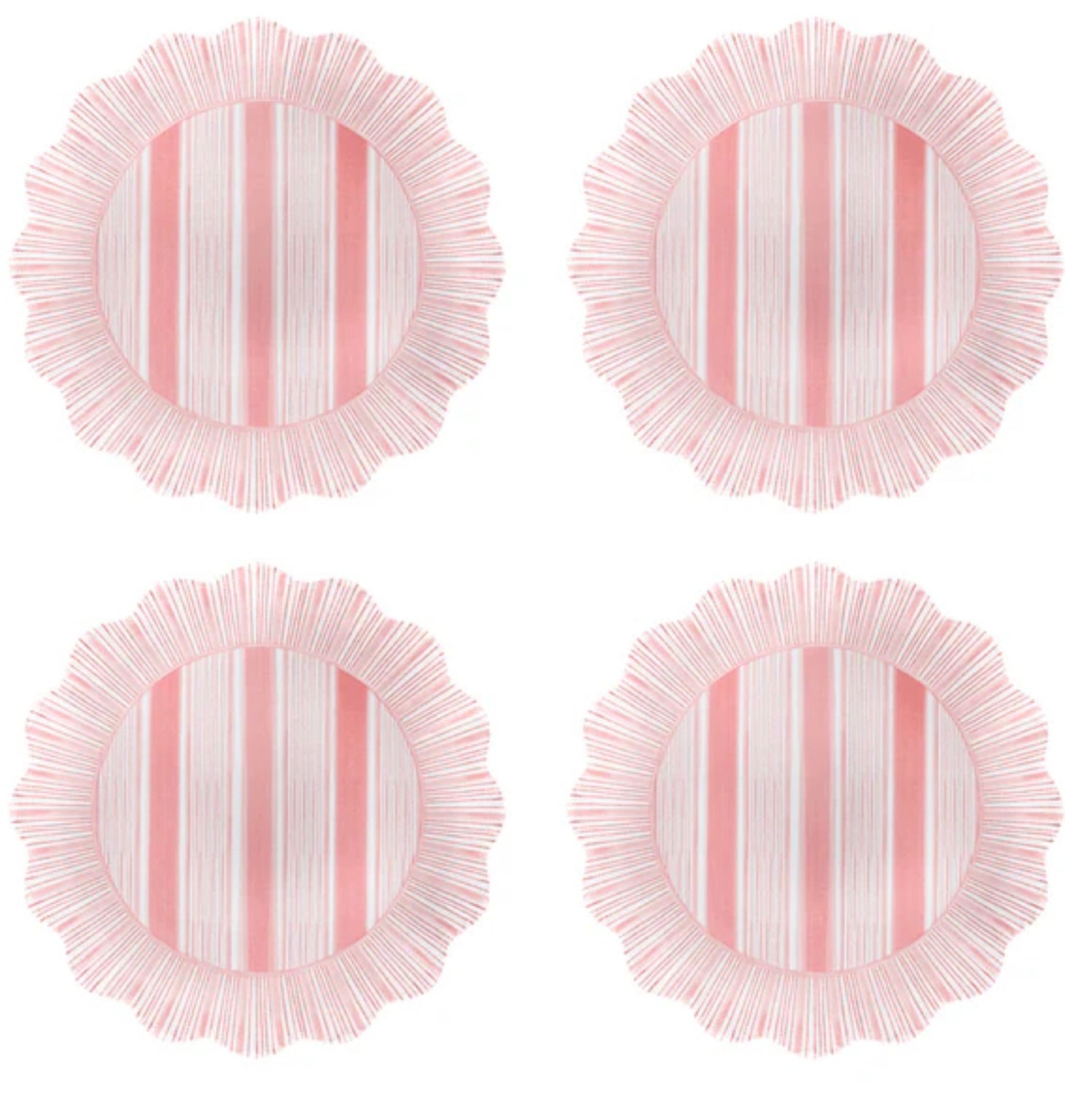 Juliska Coral Cabana Stripe Dessert/Salad Plate S/4 - Melamine
