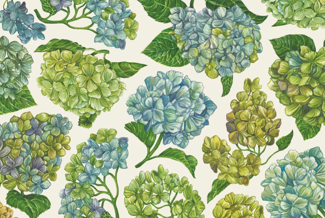 Hester & Cook Blooming Hydrangeas Paper Placemat