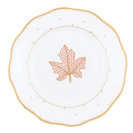 Herend Fall Dessert Plate - Maple Leaf