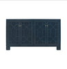 Worlds Away Claire Navy Cabinet with Cane Doors