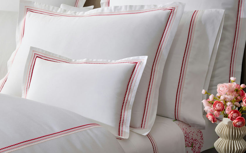 Matouk Amara Triple Pearl Pillow Case Pair - White