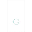 Caspari Antique Robin's Egg Single Initial Guest Towel Napkins - 24 Per Box