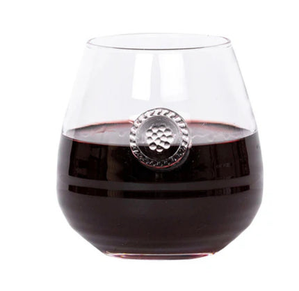 Juliska Berry and Thread Stemless Red Wine Glasses