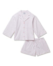 Petite Plume Olivia Short Pima Pajama Set - Pink Stripe