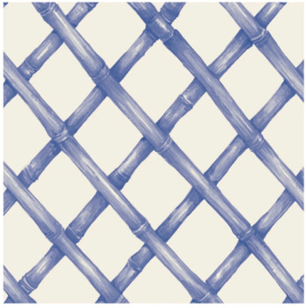 Hester & Cook Blue Lattice Cocktail Napkins