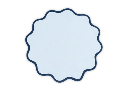 Matouk Scallop Edge Placemat - set of 4 - Blue/Navy