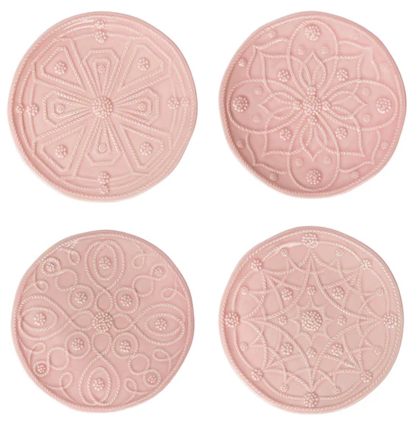 Juliska Jardins Du Monde Side/Cocktail Plate S/4 - Blush