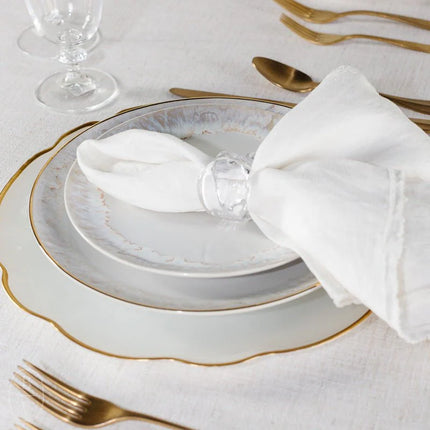 Casafina Francesca Gold Glass Rimmed Dinner Plate