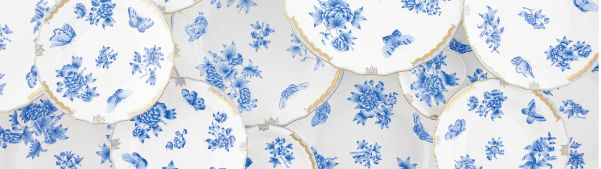 Herend Fortuna Round Bowl - Blue