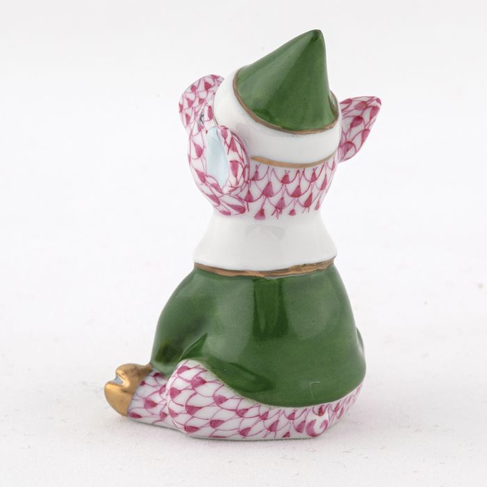Herend Decorative Elf Piggy - Raspberry