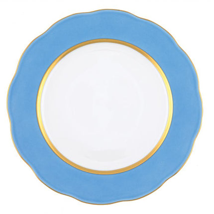 Herend Silk Ribbon Service Plate - Cornflower