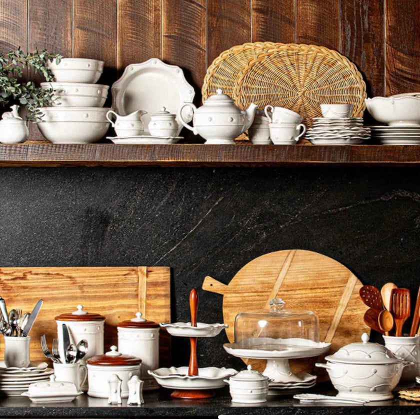 Juliska Berry & Thread Oval Serving Bowl 10” - Whitewash