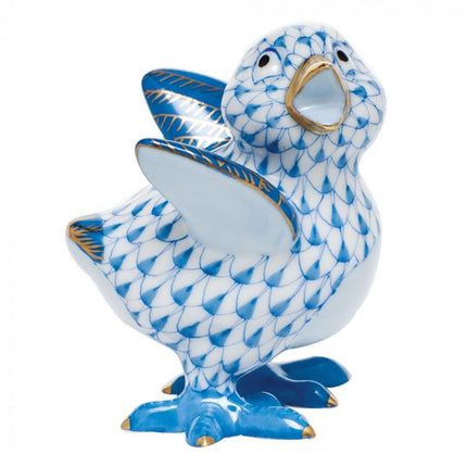 Herend Decorative Chicken Little - Blue