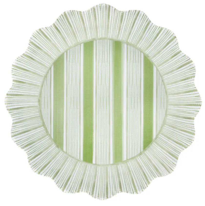 Juliska Seagrass Cabana Stripe Dinner Plate S/4 - Melamine