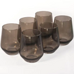Estelle Stemless Wine Glasses - Gray Smoke