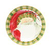 Vietri Old St. Nick Dinner Plates - Striped Hat