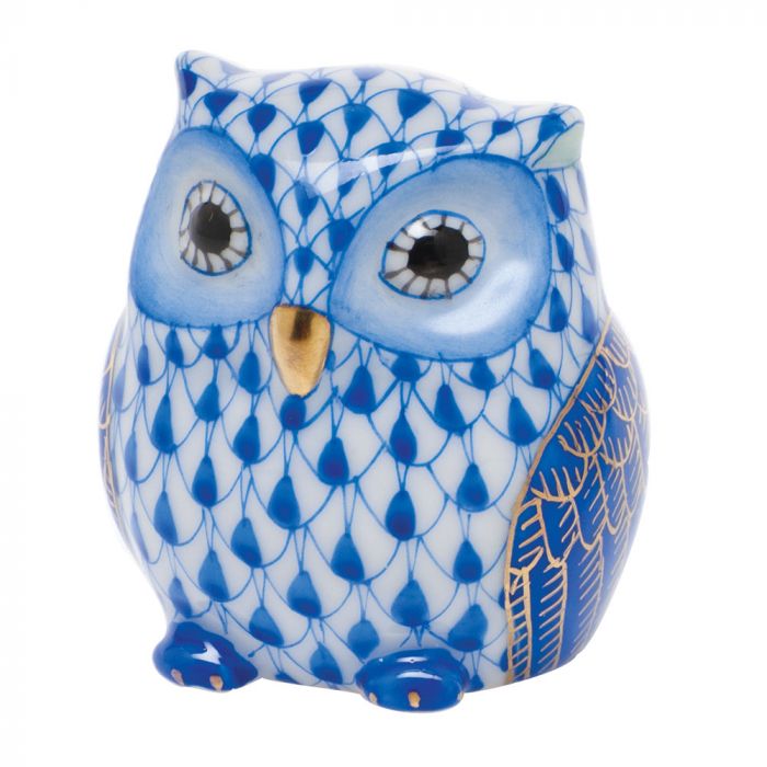 Herend Decorative Owlet - Sapphire