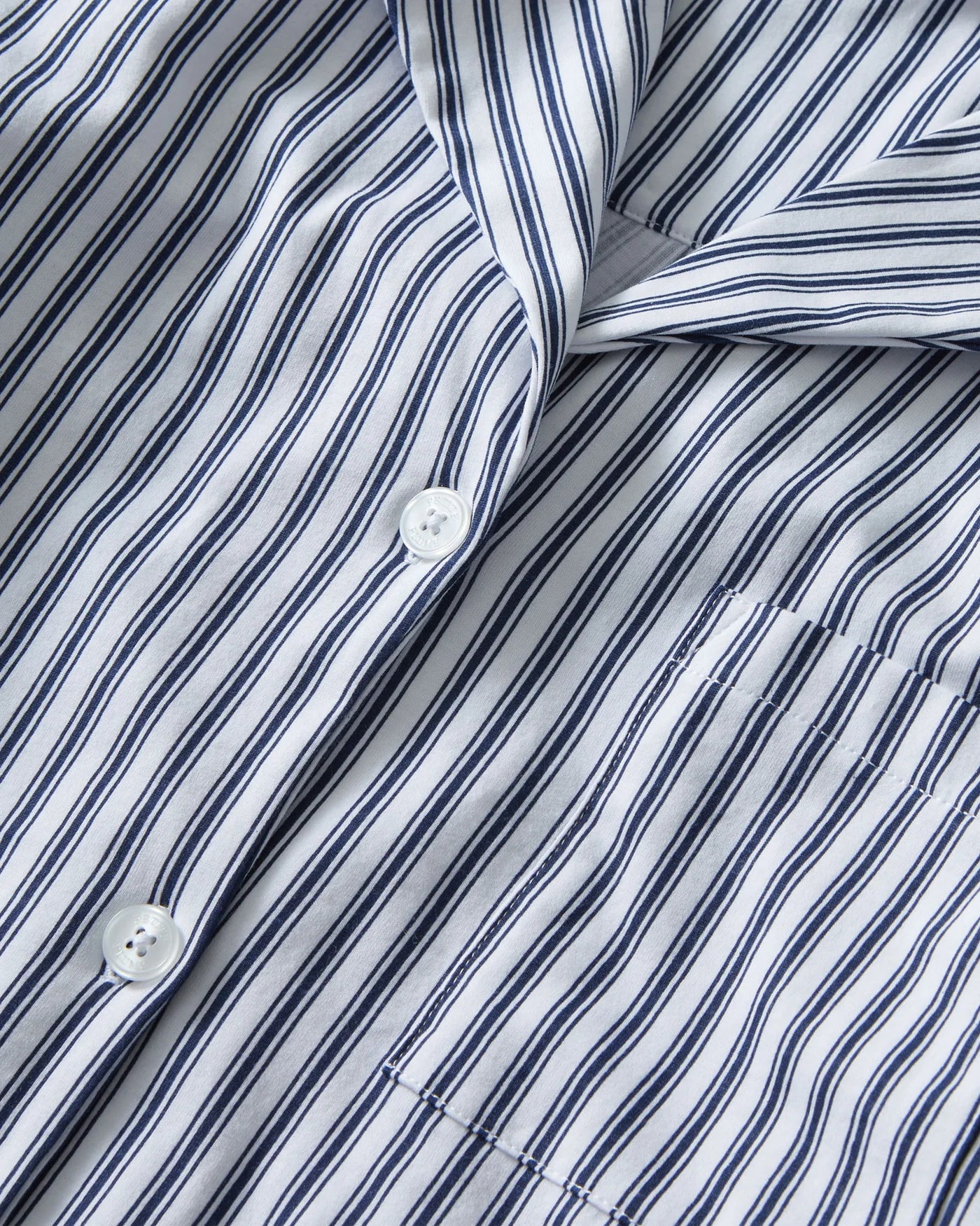 Petite Plume Olivia Short Set Pima Pajama Set - Navy French Ticking
