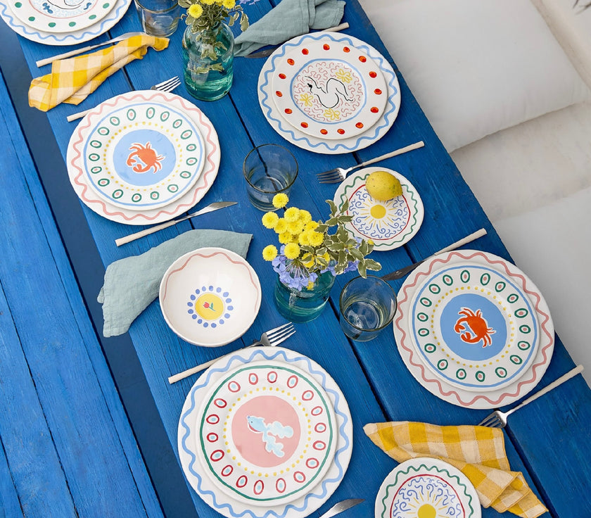 Costa Nova Summer Bliss Salad Plate - Crab