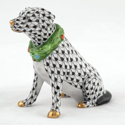 Herend Decorative Holiday Dog - Black