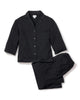 Petite Plume Olivia Wide Leg Pima Pajama Set - Black