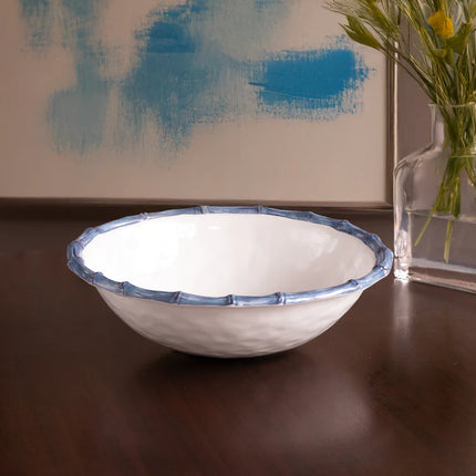 Beatriz Ball Vida Bamboo Large Blue Salad Bowl - Melamine