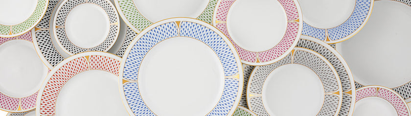 Herend Art Deco Dessert Plate - Raspberry