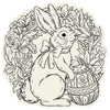 Hester & Cook Die-Cut Coloring Bunny Wreath Placemat