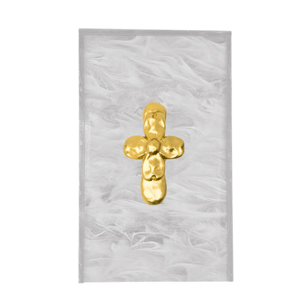 Southern Tribute Cross Guest Towel Box - Pearl