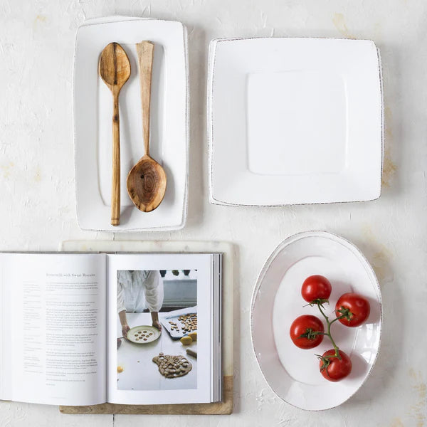 Lastra Small Oval Platter- White