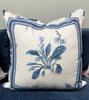 Architectural Elements Designer Blue & White Floral Pillow