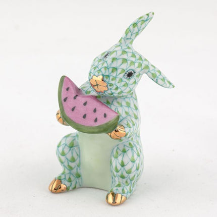 Herend Decorative Bunny with Watermelon - Keylime