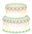 Hester & Cook Die-Cut Birthday Cake Placemat