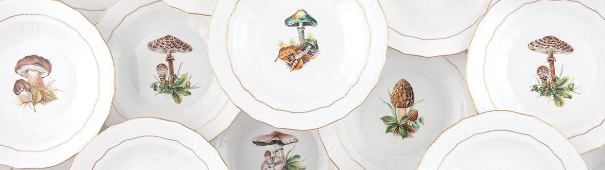 Herend Mushroom Luncheon Plate - Motif #5