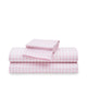 Petite Plume Luxe Premium Cotton Bed Sheets - Pink Gingham