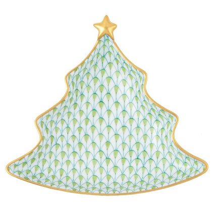 Herend Christmas Tree Dish - Keylime