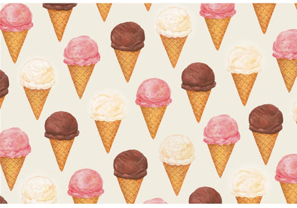 Hester & Cook Ice Cream Cones Paper Placemat