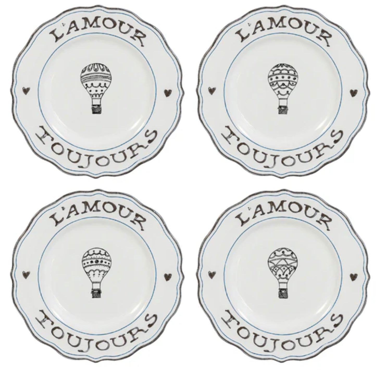 Juliska L’Amour Toujours Dessert/Salad Plate S/4