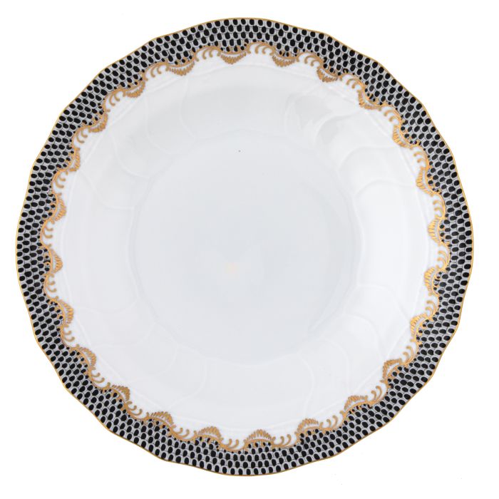 Herend Fishscale Dessert Plate - Black