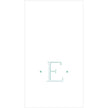 Caspari Antique Robin's Egg Single Initial Guest Towel Napkins - 24 Per Box